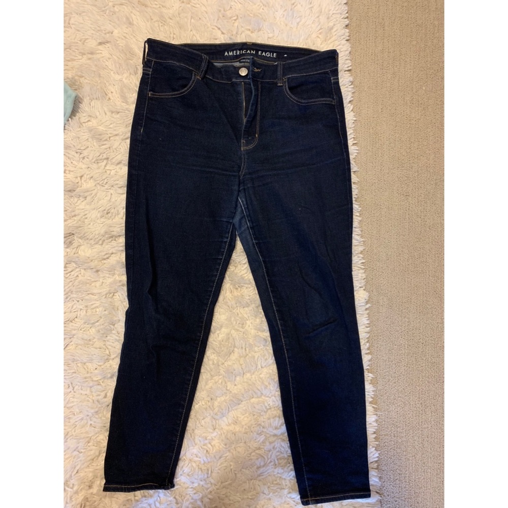 American Eagle dark super stretch skinny jeans
